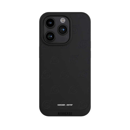Apple iPhone 15 Pro NIVOpure Konoha Pattern Noir sur Fond Transparent