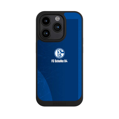 Apple iPhone 15 Pro NIVOpure Schalke 04 Blauer Hintergrund Mit Logo