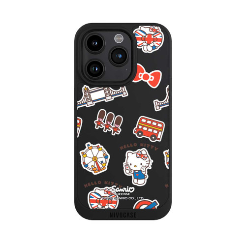 Apple iPhone 15 Pro NIVOpure Hello Kitty Londoner Abzeichen Transparent