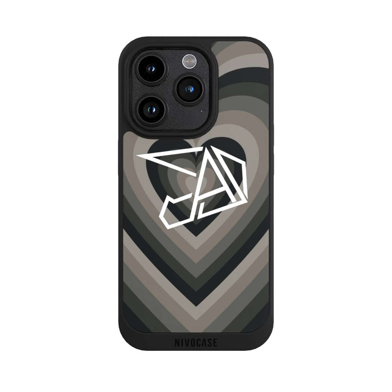iPhone 15 Pro NIVOpure Cœur Gris