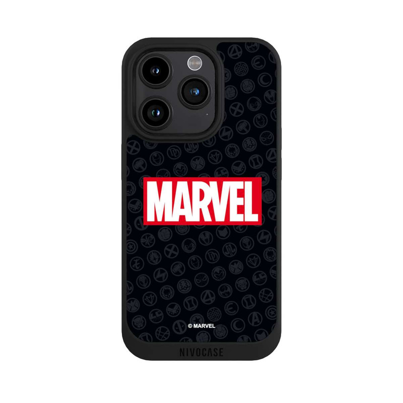 iPhone 15 Pro NIVOpure Marvel Logo Black Red 