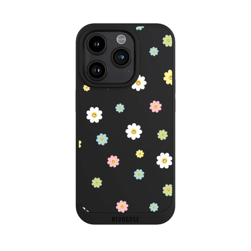 iPhone 15 Pro NIVOpure Flower Power Petit Transparent
