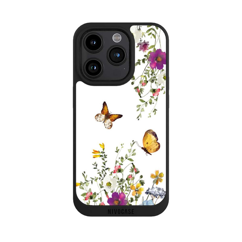iPhone 15 Pro NIVOpure Butterflies And Colorful Flowers