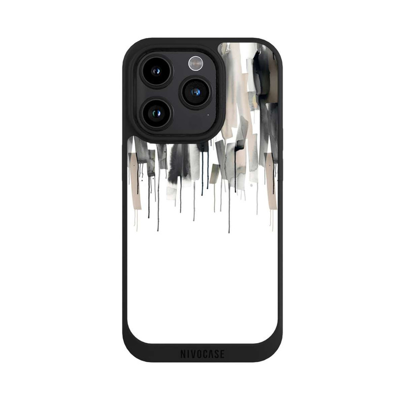iPhone 15 Pro NIVOpure Watery Stripes Japandi Black