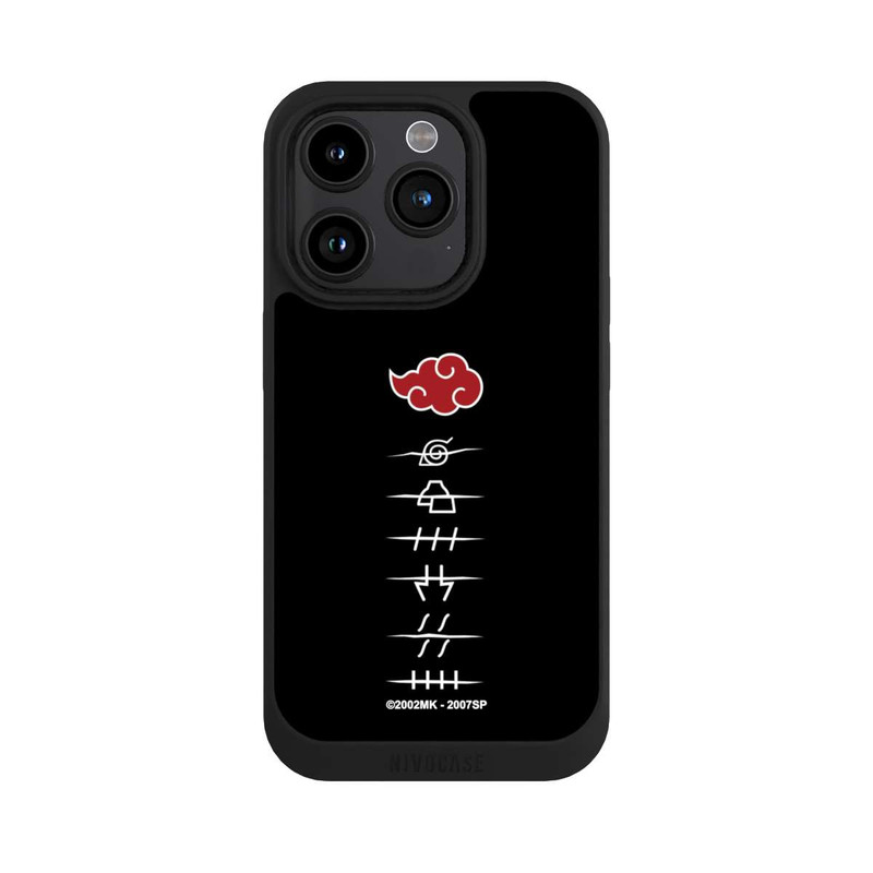 iPhone 15 Pro NIVOpure Akatsuki Member Symbols Black
