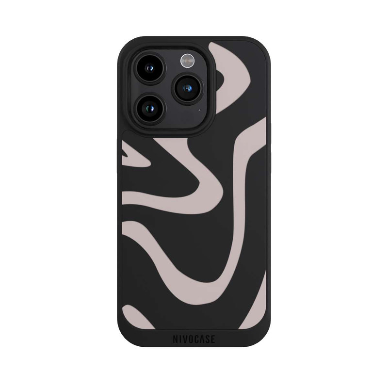 iPhone 15 Pro NIVOpure Trendy Lines Brown Transparent