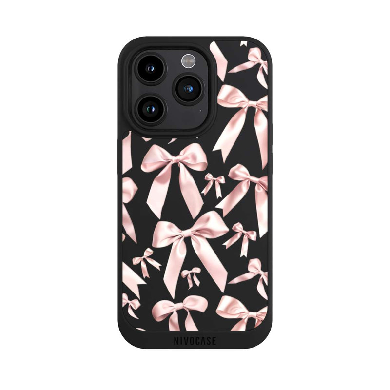 iPhone 15 Pro NIVOpure Rosa Satinschleifen