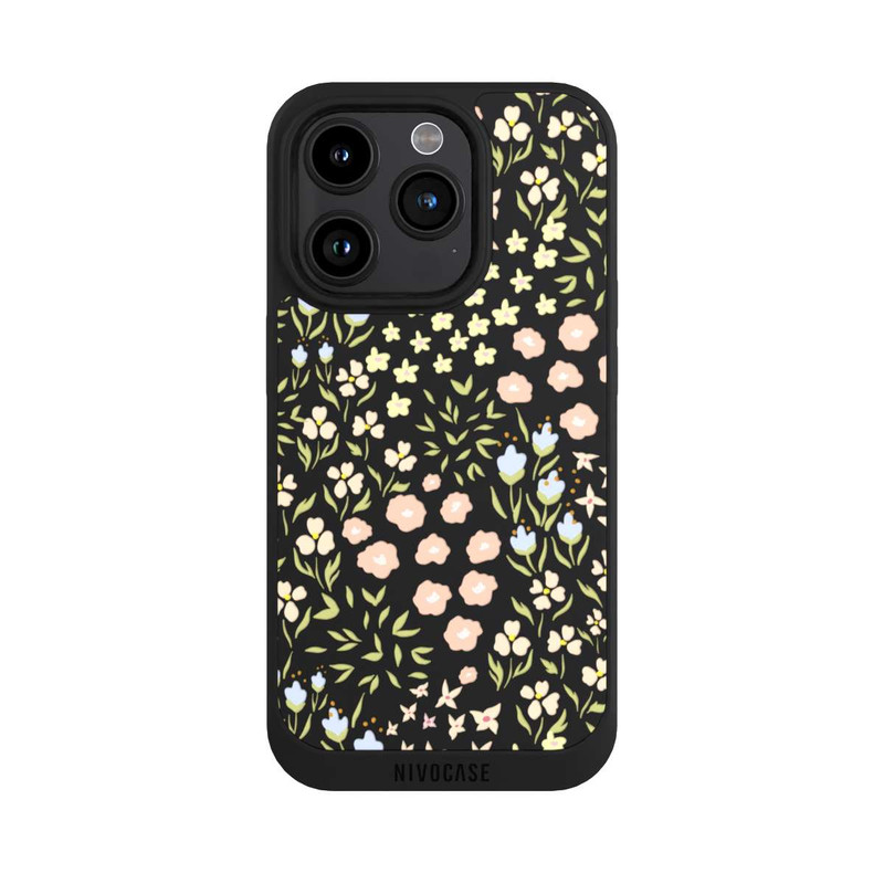 iPhone 15 Pro NIVOpure Summer Flowers Pattern Pastel Colors Transparent
