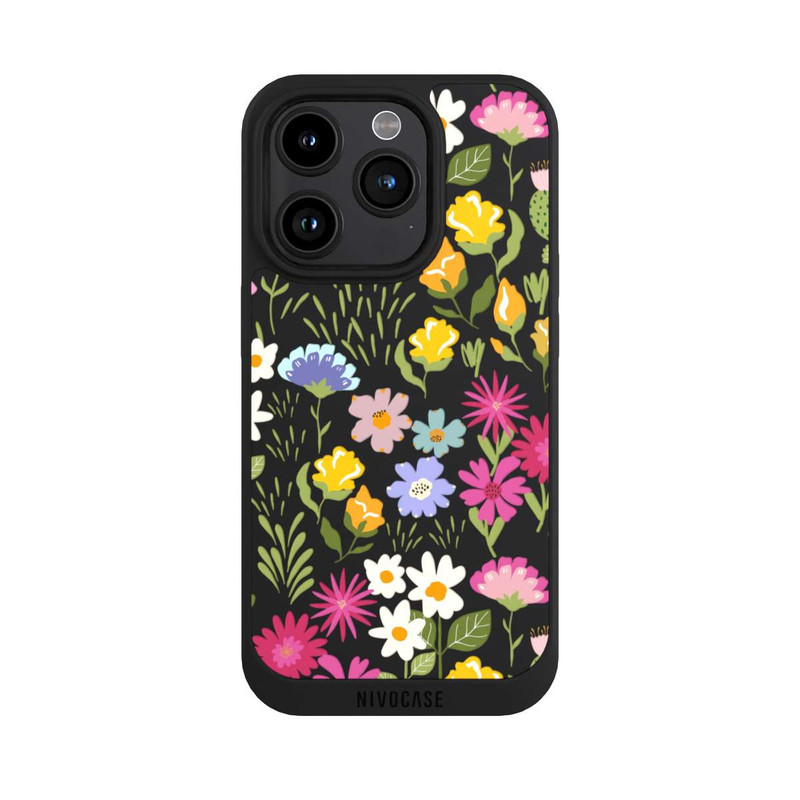 iPhone 15 Pro NIVOpure Bunte Sommerblumen Transparent