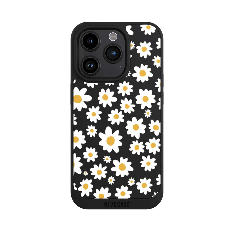 iPhone 15 Pro NIVOpure Daisy Flower Seamless Pattern Transparent