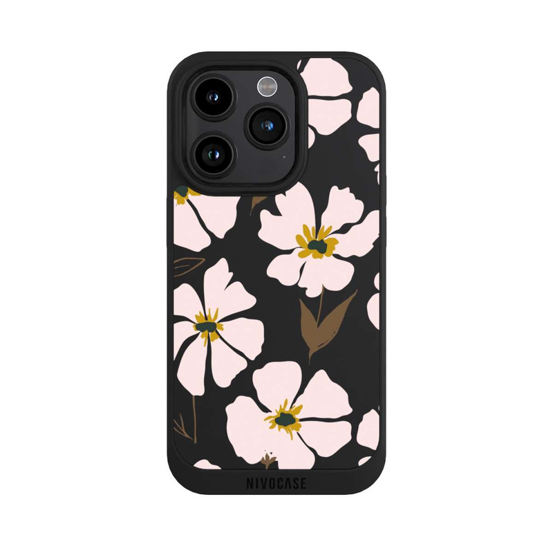 iPhone 15 Pro NIVOpure Simple Pastell Flowers Rose Transparent