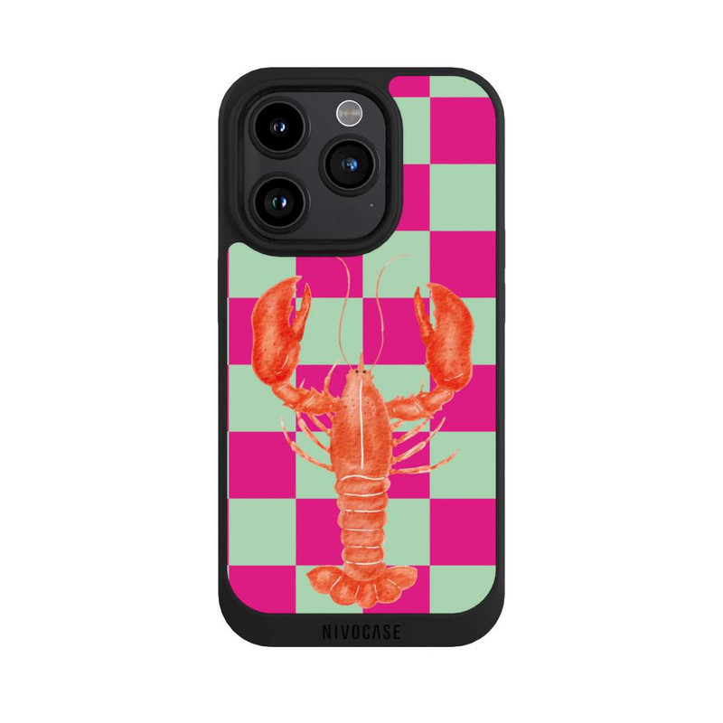 iPhone 15 Pro NIVOpure Pink Checkers Lobster