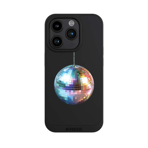 Apple iPhone 15 Pro NIVOpure Discokugel Party Blau Gold Transparent mit KI