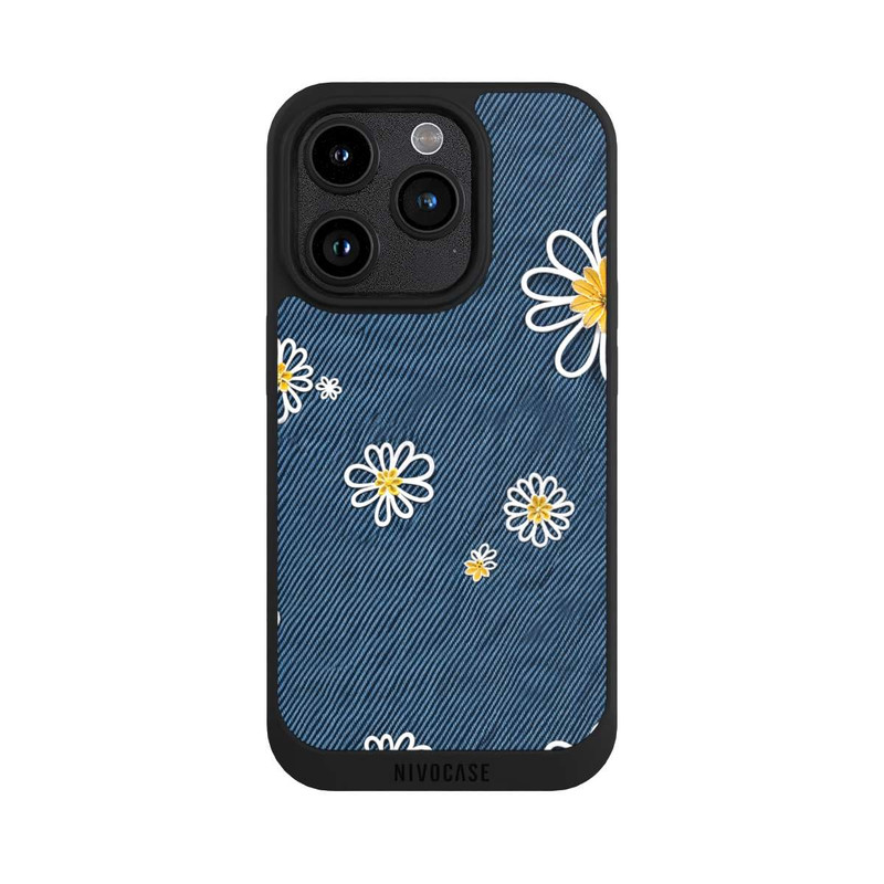 iPhone 15 Pro NIVOpure Jeans Flowers Pattern with AI