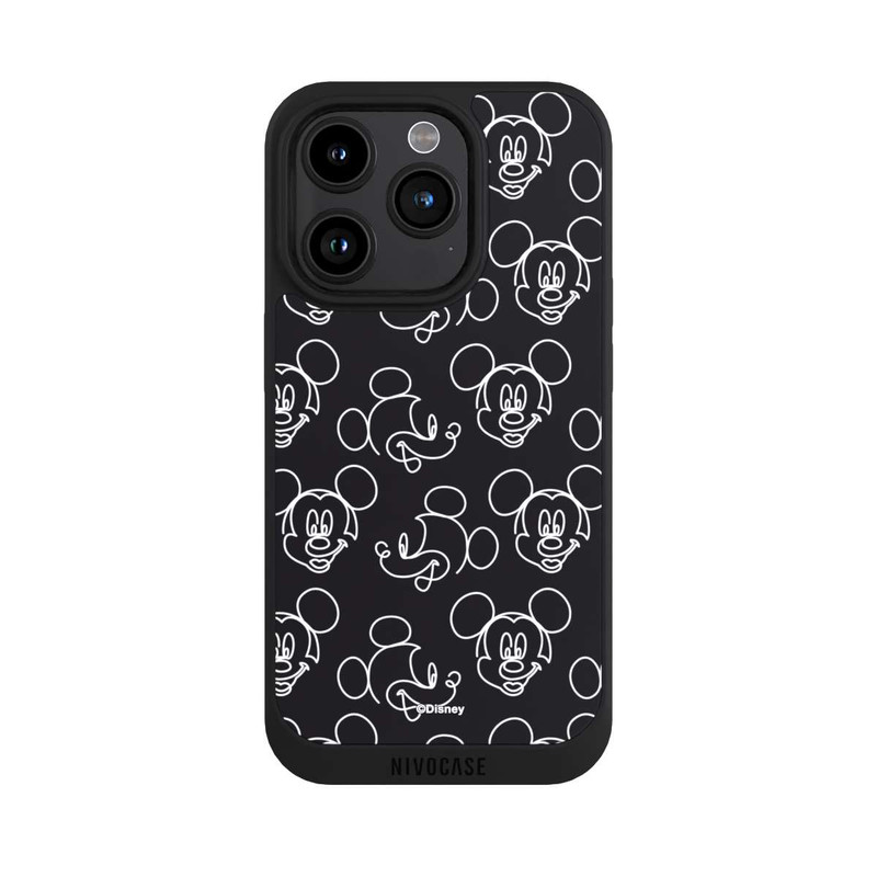 iPhone 15 Pro NIVOpure Disney Mickey Muster Schwarz