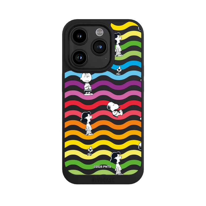 iPhone 15 Pro NIVOpure Snoopy Pattern Rainbow Transparent