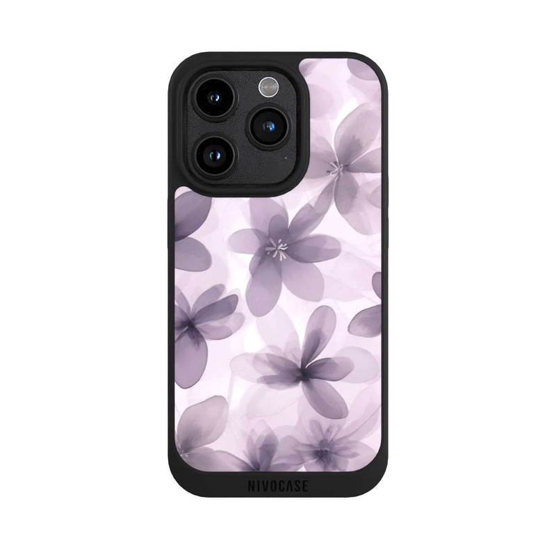 iPhone 15 Pro NIVOpure Fliederfarbenes Blumenmuster mit KI