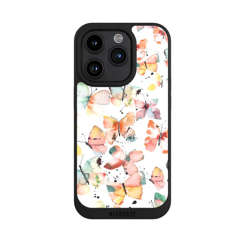 iPhone 15 Pro NIVOpure Butterflies Watercolor Pattern