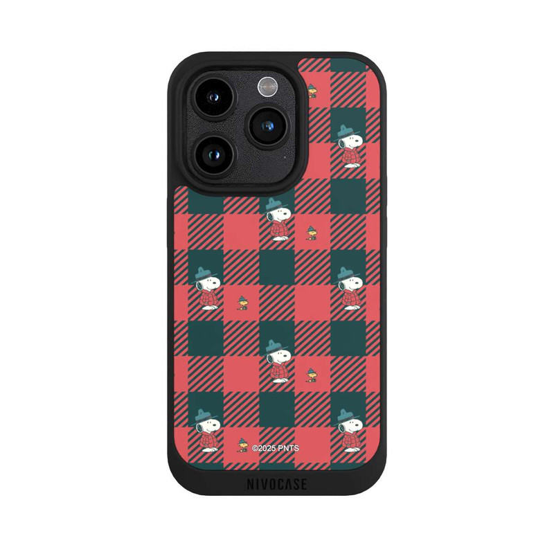 iPhone 15 Pro NIVOpure Peanuts Red Tartan Pattern