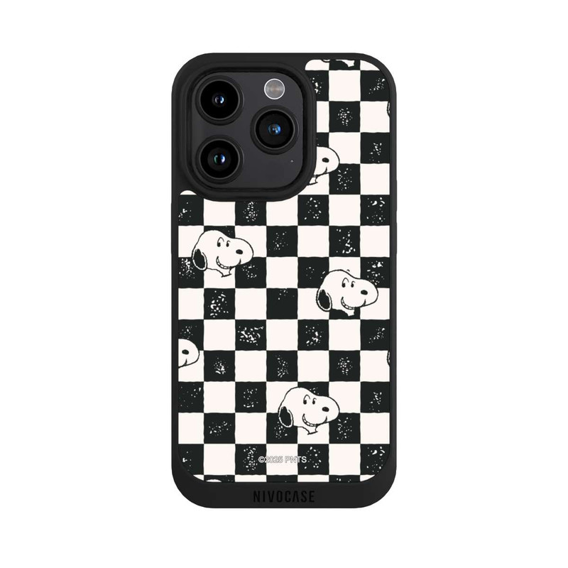 iPhone 15 Pro NIVOpure Snoopy Heads Checked Pattern