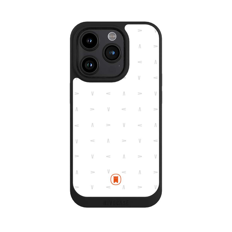 iPhone 15 Pro NIVOpure Nivocase Muster Weiss Grau