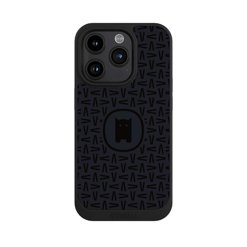 iPhone 15 Pro NIVOpure Nivocase Muster Schwarz Grau