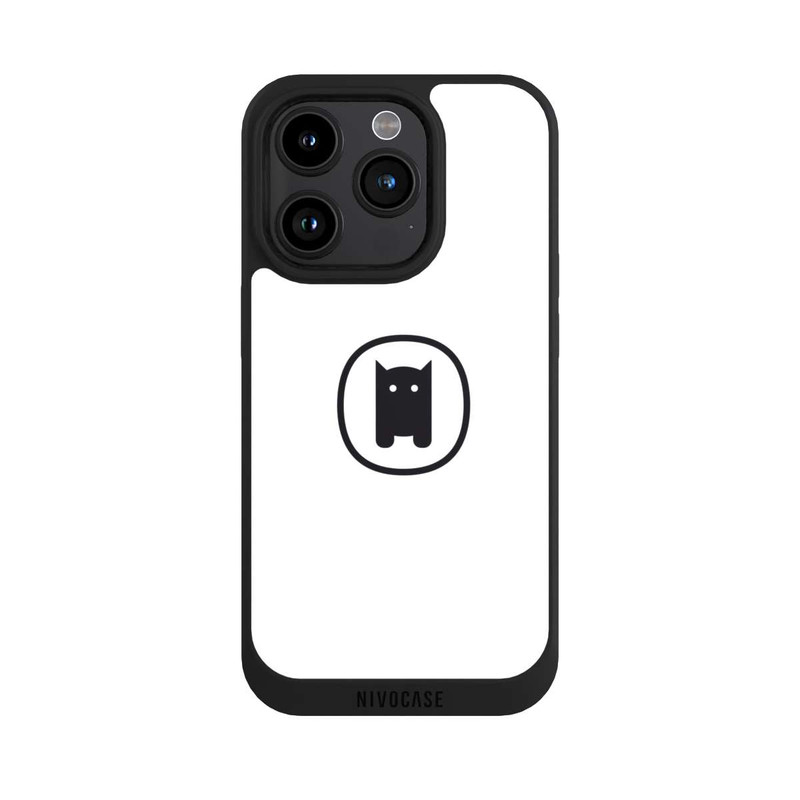 iPhone 15 Pro NIVOpure Nivocase Logo Weiss