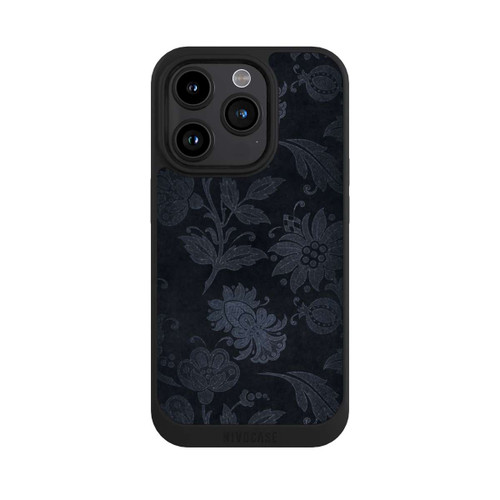 Apple iPhone 15 Pro NIVOpure  Silberne Blumen auf Samt