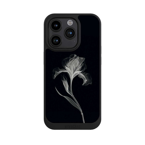 Apple iPhone 15 Pro NIVOpure Negativ Flower Grey on Black with AI