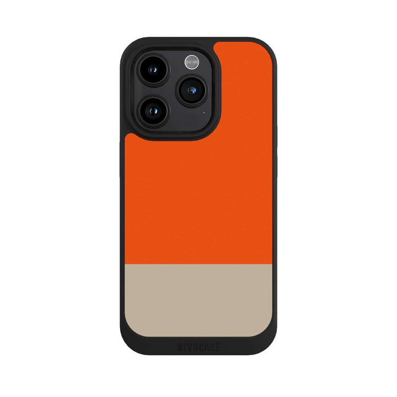 iPhone 15 Pro NIVOpure Combinaison de Couleurs Orange et Beige