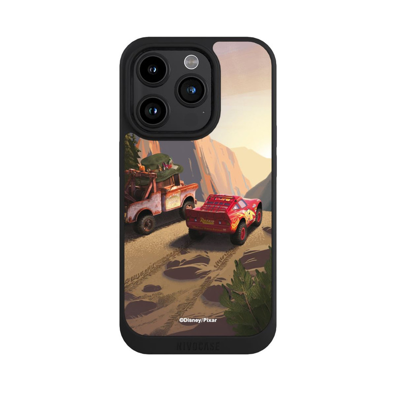 iPhone 15 Pro NIVOpure Disney Pixar Cars Sunset Lightning McQueen and Mater