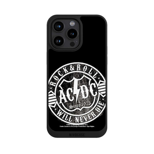 Apple iPhone 15 Pro Max NIVOpure ACDC Rock and Roll Weiss