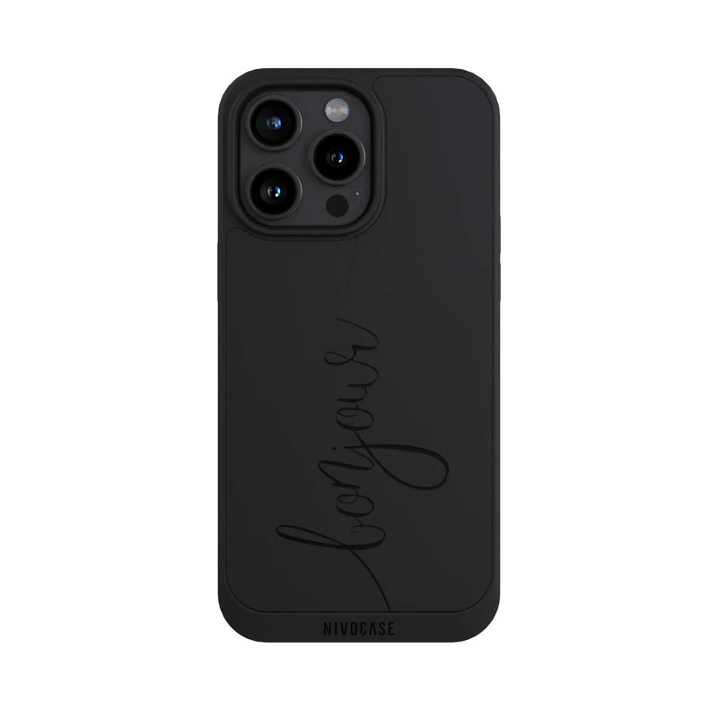 iPhone 15 Pro Max NIVOpure Bonjour Black transparent