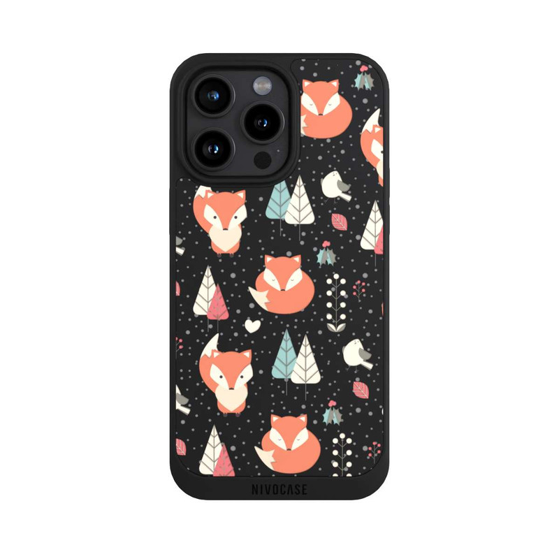 iPhone 15 Pro Max NIVOpure Fox Pattern transparent