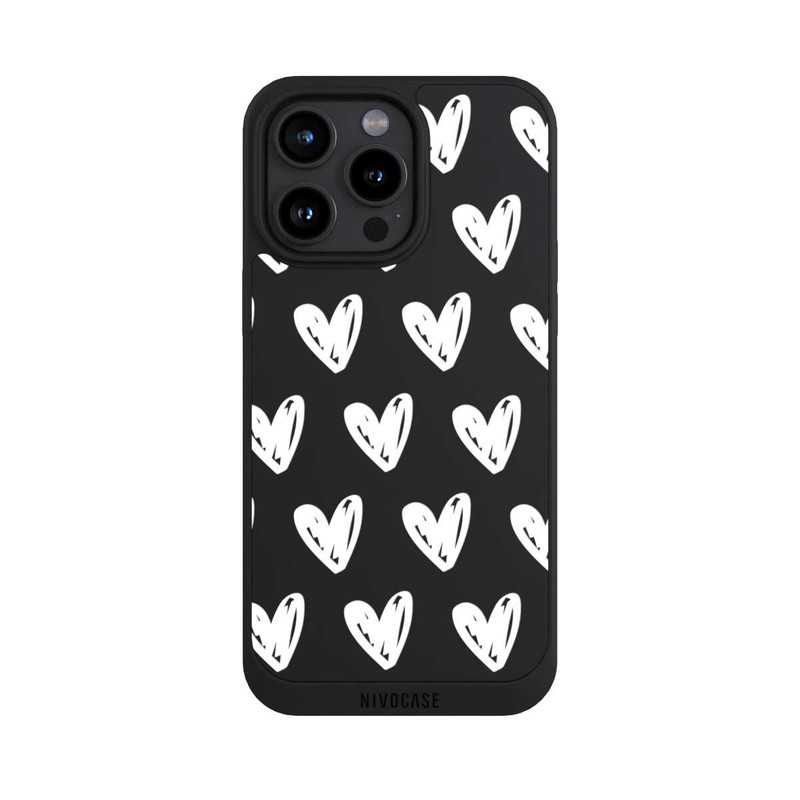 iPhone 15 Pro Max NIVOpure Herzen Weiß ohne Hintergrund