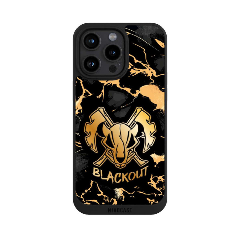 iPhone 15 Pro Max NIVOpure Logo en or marbré