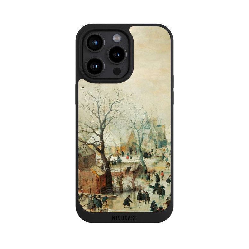 iPhone 15 Pro Max NIVOpure Winter Landscape with Ice Skaters - Hendrick Avercamp