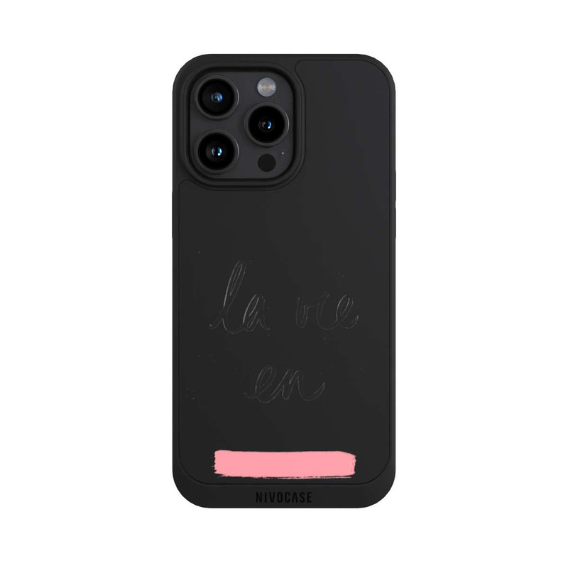 iPhone 15 Pro Max NIVOpure La vie en Pink Transparent