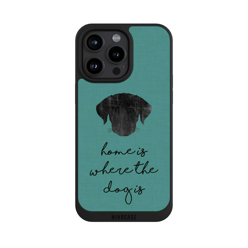 iPhone 15 Pro Max NIVOpure Home Is Where The Dog Is - Black on Turquoise 