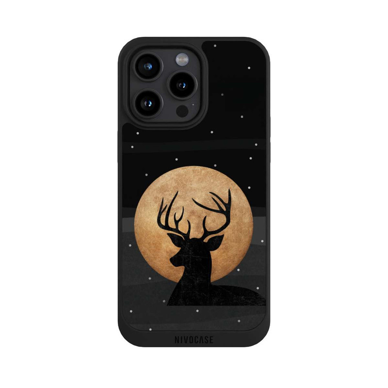 iPhone 15 Pro Max NIVOpure Cerf et lune d'or