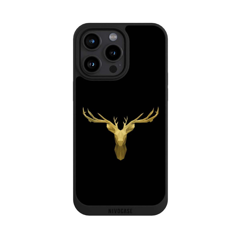 iPhone 15 Pro Max NIVOpure Gold Reindeer Head
