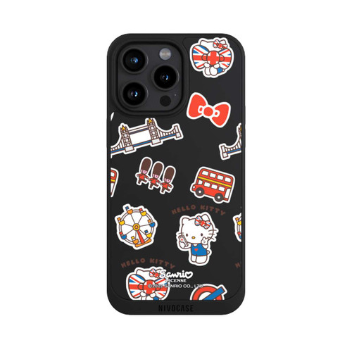 Apple iPhone 15 Pro Max NIVOpure Hello Kitty Londoner Abzeichen Transparent