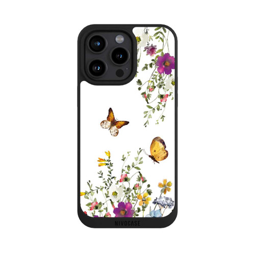 Apple iPhone 15 Pro Max NIVOpure Schmetterlinge und bunte Blumen