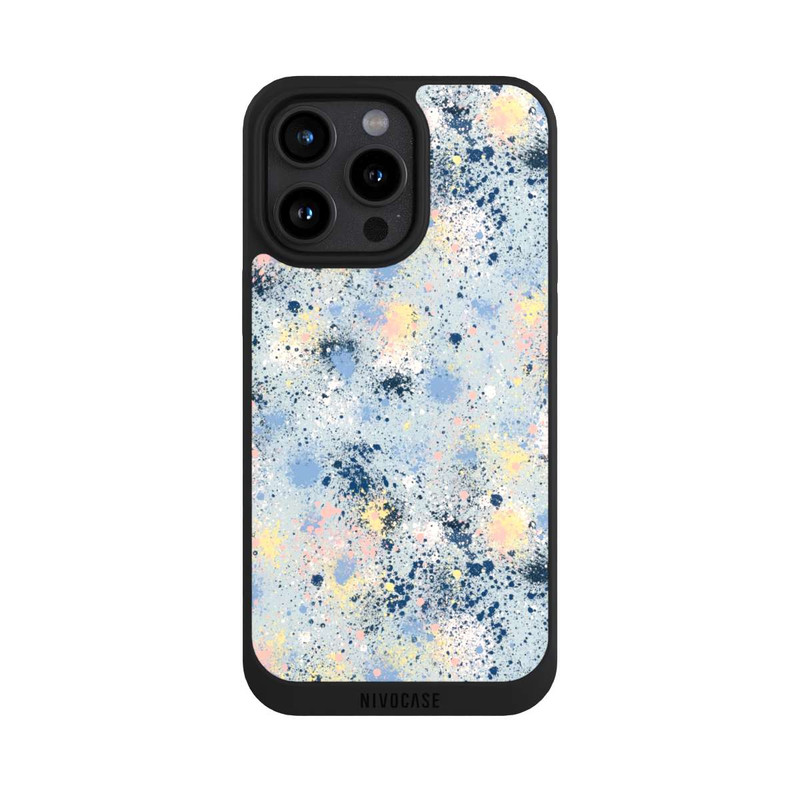 iPhone 15 Pro Max NIVOpure Tintentropfen Staub Textur Blau
