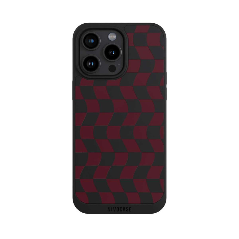 iPhone 15 Pro Max NIVOpure Karo Weinrot