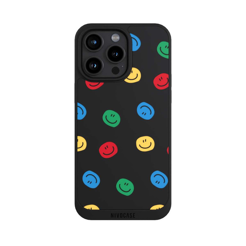 iPhone 15 Pro Max NIVOpure Smile Muster Bunt