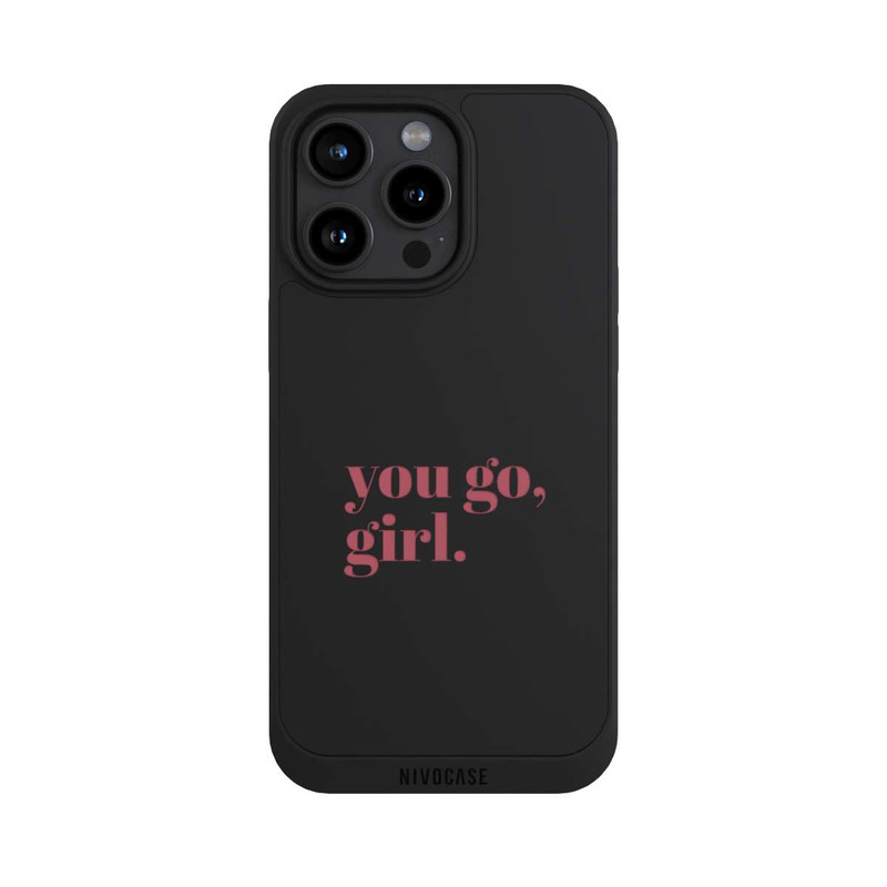 iPhone 15 Pro Max NIVOpure You Go Girl Rosa Transparent