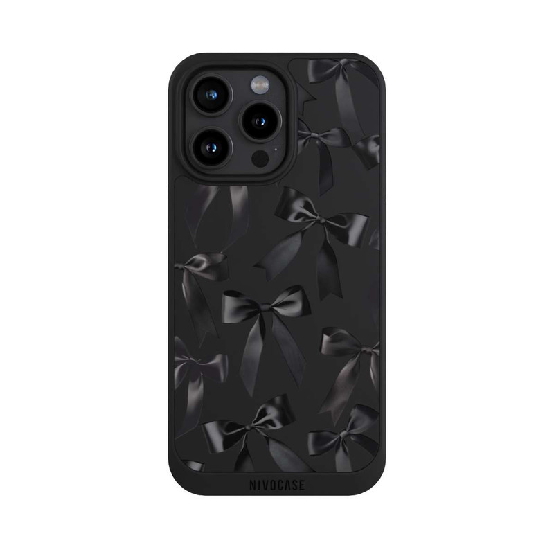 iPhone 15 Pro Max NIVOpure Noeud en Satin Noir