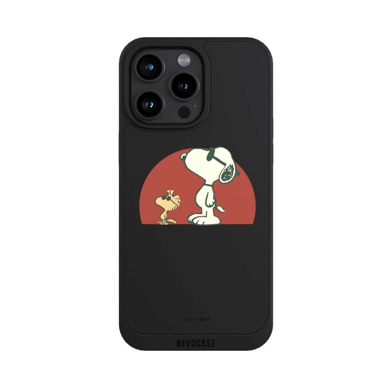 iPhone 15 Pro Max NIVOpure Snoopy Woodstock Far Out transparent