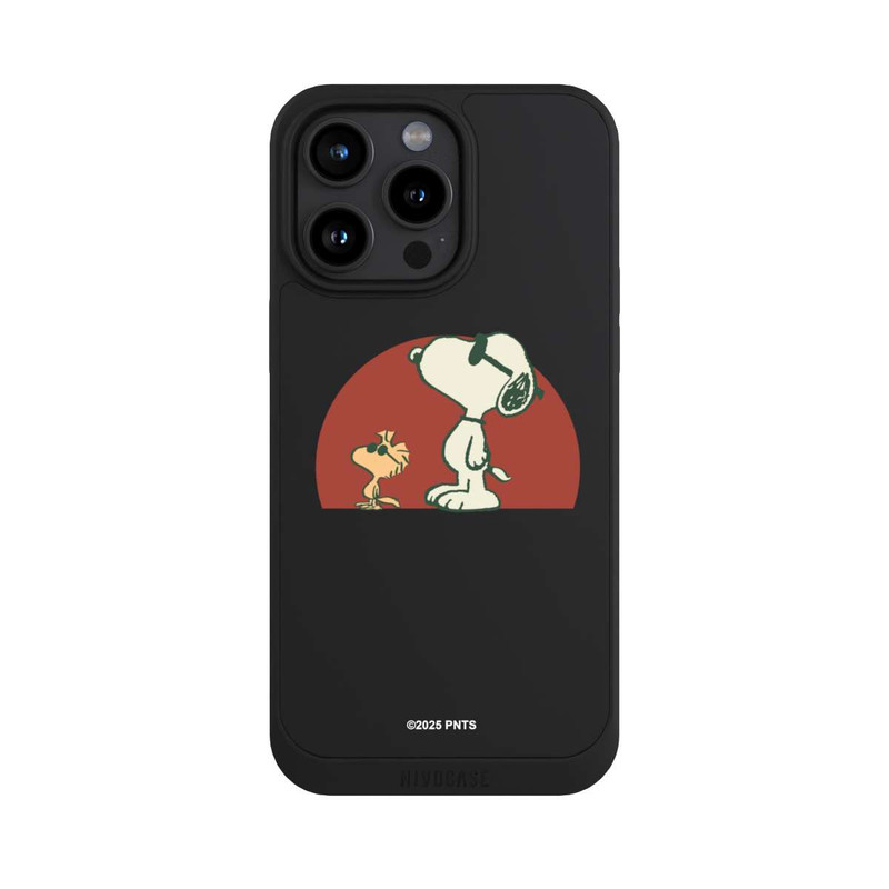 iPhone 15 Pro Max NIVOpure Snoopy Woodstock Far Out transparent
